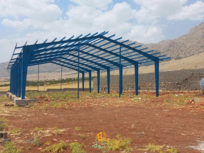 عکس از بیرون سوله نصب شده 