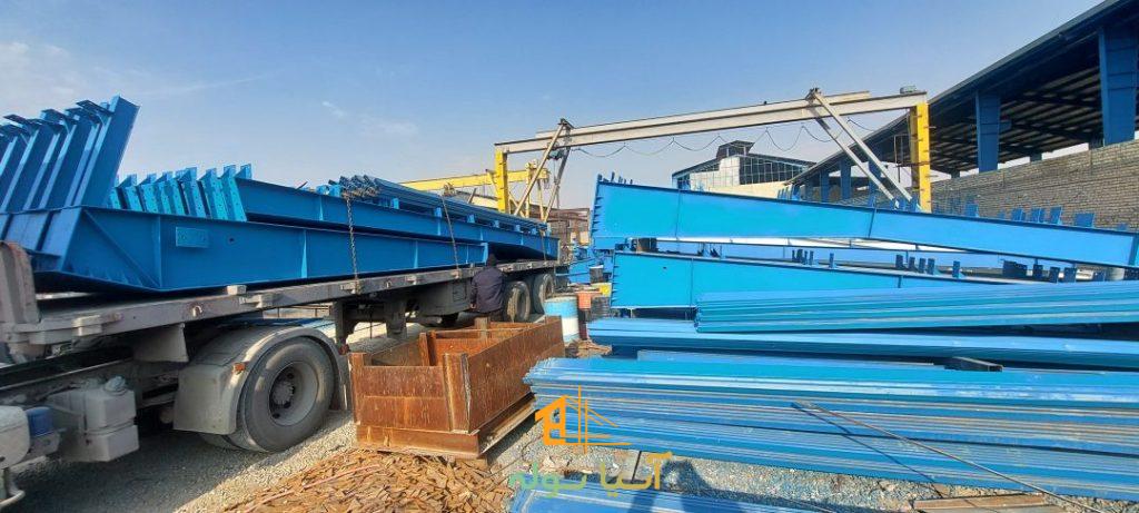 حمل و نقل قطعات سوله با تریلی به کازرون